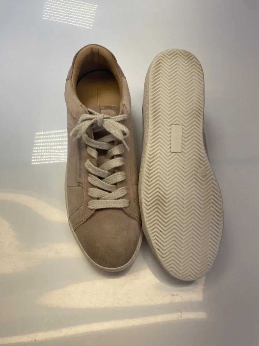 AllSaints Women's Low Top Dirty Pink Leather Sneaker sz 11